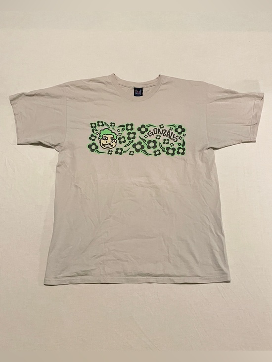 Krooked Other - Krooked Skateboards Mark Gonzales Gonz Floral Art T-Shirt Tan⁠